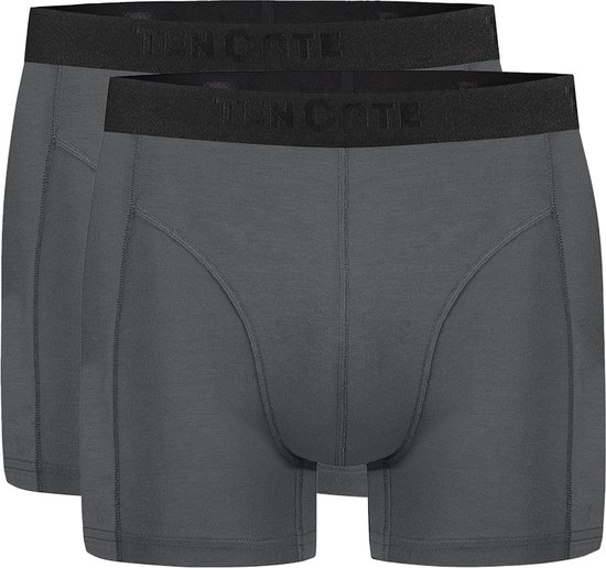 Ten Cate Basics men bamboo viscose shorts (2-pack) - heren boxers normale - grijs - Maat: