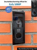 Deurbelbescherming Eufy 1080P - 15°graden - RVS zwart (anti-diefstal cover - videodeurbel bescherming - videodeurbel beschermer - videodeurbel hoes - videodeurbel cover - beveiligingscamera beschermer nr.12)