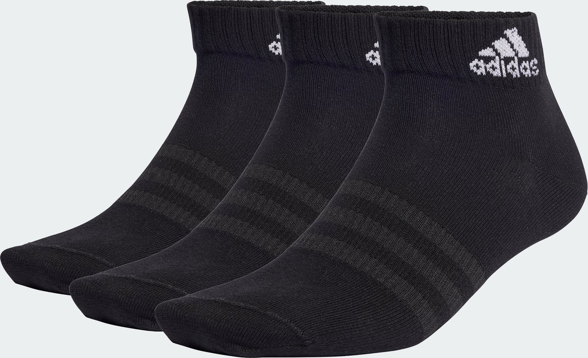 Adidas Sportswear Dunne En Lichte Sportswear Enkelsokken 6 Paar Unisex Zwart