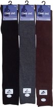 Dames overknee kous - effen - 6 paar - one size - losse elastiek - 95% katoen - chaussettes socks