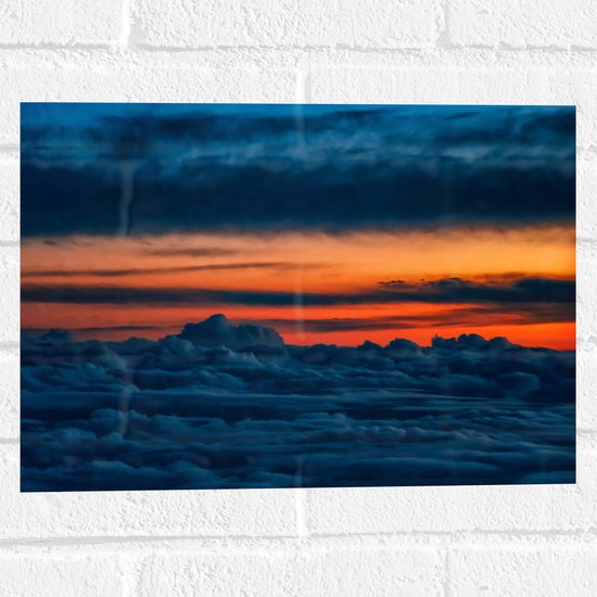 Muursticker - Wolken - Lucht - Kleuren - 40x30 cm Foto op Muursticker