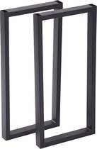 Pied de table Gill - Set de 2 - 56x27cm - Zwart - Acier - Construction durable
