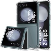 Hoesje geschikt voor Samsung Galaxy Z Flip 5 – Extreme Shock Case – Cover Transparant