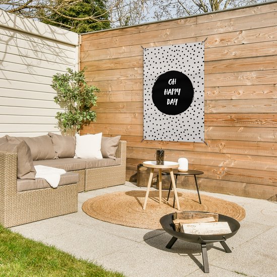 Tuinposter Quotes Oh happy day Stippen Oh happy day Tekst Spreuken 60x90... bol