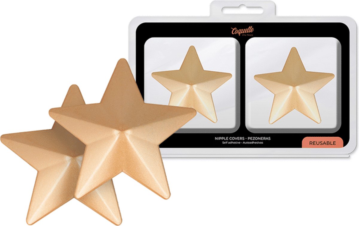 Goedkoopste COQUETTE ACCESSORIES | Coquette Chic Desire Nipple Covers - Golden Stars | Kinky | Fetish | BDSM | Bondage | Sex Toy for Woman