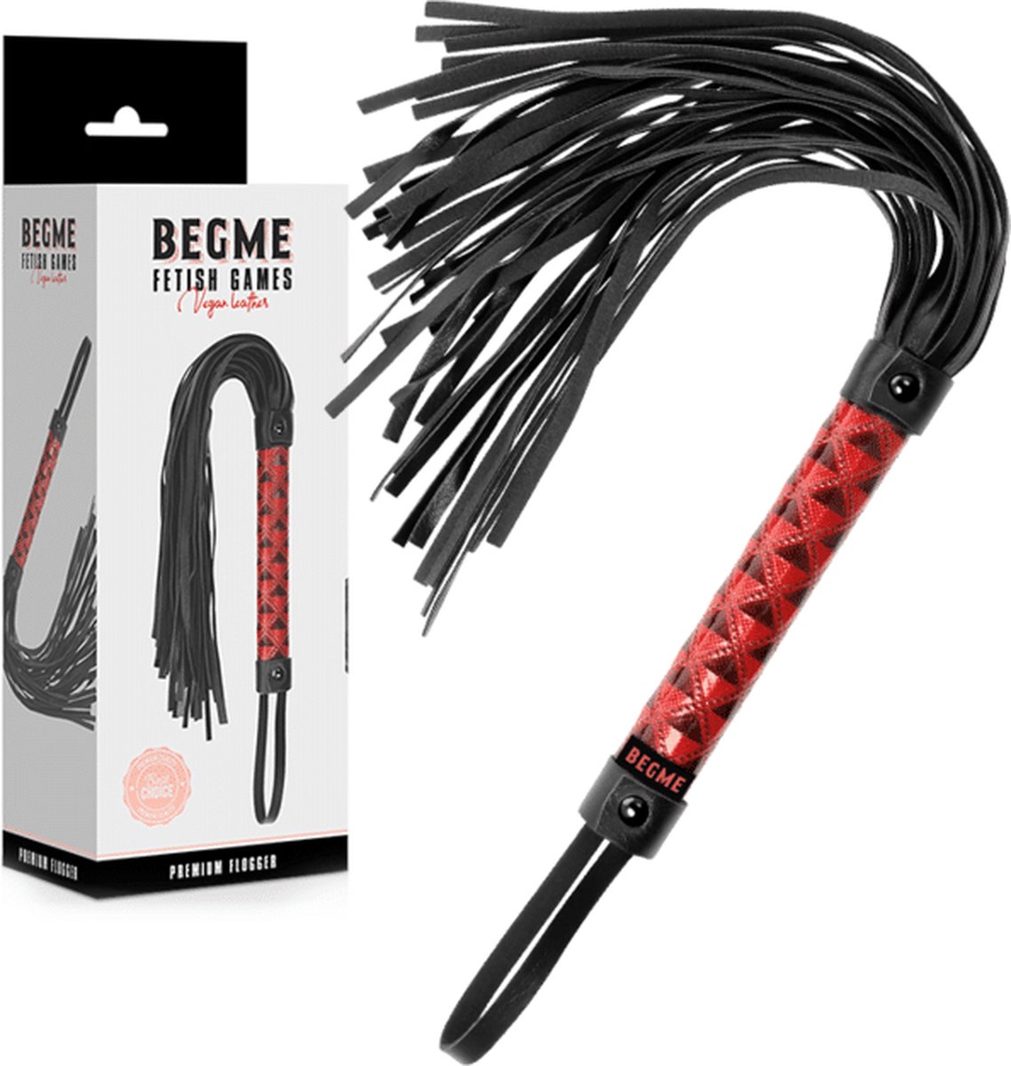 Goedkoopste BEGME - RED EDITION | Whip Vegan Leather | BDSM Accessories | Fetish Accessories | Extreme BDSM | Bondage