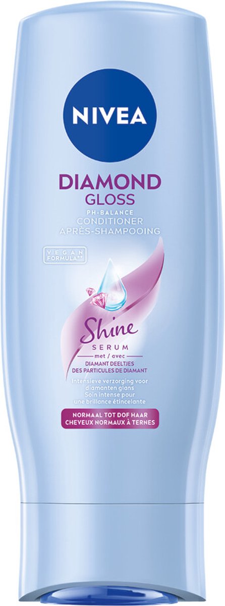 NIVEA Conditioner Diamond Gloss Care - 3 x 200 ml - Voordeelverpakking