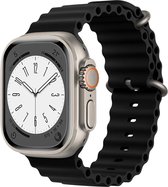 Ocean bandje - 49mm - Zwart - Geschikt voor Apple Watch Ultra