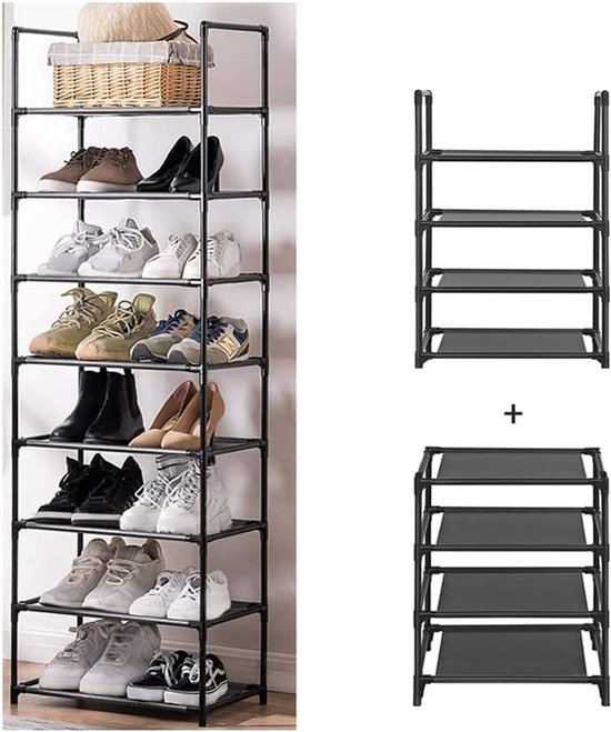 Akloya Klein schoenenrek, multifunctioneel schoenenrek met 3 niveaus, kleine bamboeplanken voor schoenen, planten, boeken, woonkamer, hal, slaapkamer Akloya Klein schoenenrek, multifunctioneel schoenenrek met 3 niveaus, kleine bamboeplanken voor schoenen, planten, boeken, woonkamer, hal, slaapkamer