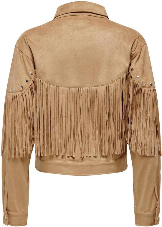 Only Jas Onlellie L/s Faux Suede Frills Jack 15321185 Toasted Coconut Dames  Maat - S | bol