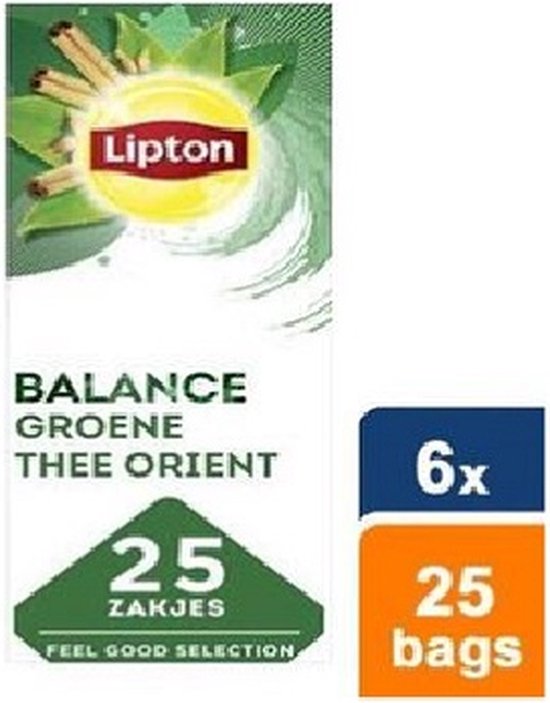 Thee Lipton Balance green tea orient 25x1.5gr | 6 stuks | bol