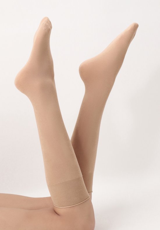 Collants hauteur genou Oroblu Cheryl pour femmes - Camel 2 - Taille OS