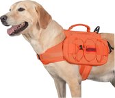 Mammoth Hondenrugzak 2.0 versie voor reizen, kamperen, wandelen, hondenrugzak voor M/L maat honden (M, oranje)