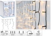 IJspegel kerstverlichting 6 meter lengte met 180 LED's en 8 functies - voor binnen & buiten - Warm wit