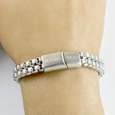 Stalen armband geborsteld mat Mauro Vinci Cili 19cm - Armband staal met magnetische sluiting en geschenkverpakking