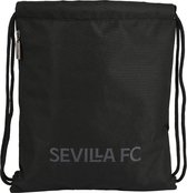 Sac à dos avec cordons Sevilla Fútbol Club Teen 35 x 40 x 1 cm Zwart
