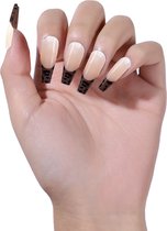 Boujee French - Nail Tabs - Press on Nails - Nep Nagels - Plak Nagels