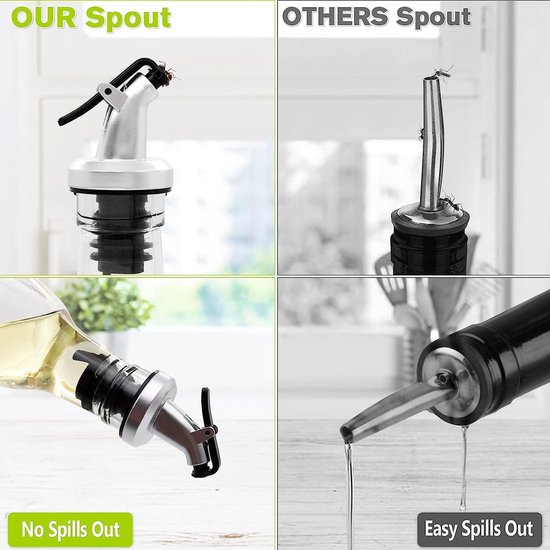 Bouteille A Huile BigKing Bouteille Huile Olive 300 Ml Céramique – Distributeur Anti-Goutte Gravité + Étiquettes & Entonnoir Bouteille A Huile BigKing Bouteille Huile Olive 300 Ml Céramique – Distributeur Anti-Goutte Gravité + Étiquettes & Entonnoir