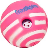 Hondenbal speelbal kunststof met geluid Maat L in kleur Roze