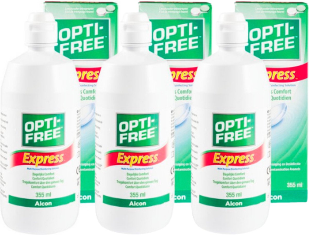 OptiFree Express 3x355ml - lenzenvloeistof - zachte lenzen