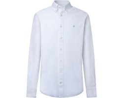 Hackett Washed Oxford Tailored Fit Overhemd Met Lange Mouwen Wit L Man
