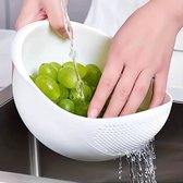 Passoire à eau multifonctionnelle - Passoire Tamis Bol de lavage de riz - Laveuse de riz - Tamis Légumes Fruits Pâtes Support à vaisselle -