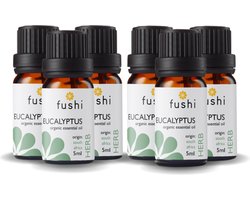 Fushi - Eucalyptus (Globulus) Essential Oil, Organic - 5 ml - 6 Pak - Voordeelverpakking