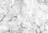 Papier peint photo - Papier Peint Intissé - Marbre Grijs - 368 x 254 cm