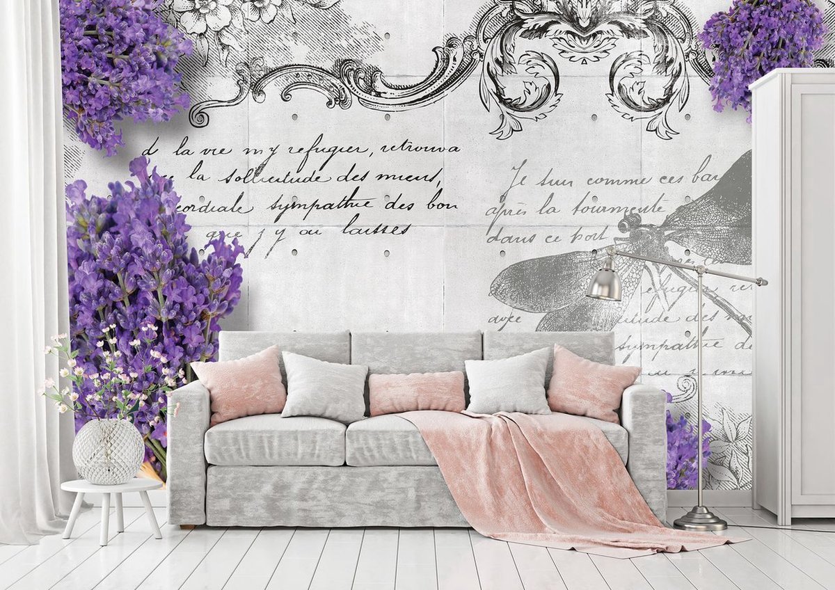 Behang Met Bloemen Creme Beige - Landelijk Behang Woonkamer Vliesbehang Slaapkamer Hal