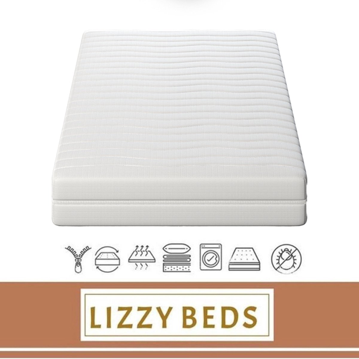 Pocket Cooltouch - Pocketvering matras - Koudschuim - Lizzy Beds - 20cm dik  - 160x200cm | bol.com