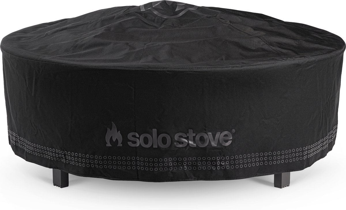 Solo Stove Surround-beschermhoes, Grote | Beschermhoes voor de Surround-tafel, weersbestendig, geverfd acryl, pvc-voering, aluminium steunpoten, afmetingen (HxDia): 53 x 137,5 cm, Zwart