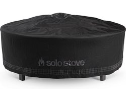 Solo Stove Surround-beschermhoes, Grote | Beschermhoes voor de Surround-tafel, weersbestendig, geverfd acryl, pvc-voering, aluminium steunpoten, afmetingen (HxDia): 53 x 137,5 cm, Zwart