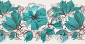 Fotobehang - Vlies Behang - Bloemen Schets - Kunst - 520 x 318 cm