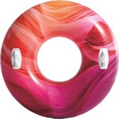 Intex Waves Zwemring Roze 91 CM - Zwemband - Luchtbed Zwembad - Strand Luchtbed - Lounge inclusief handvaten