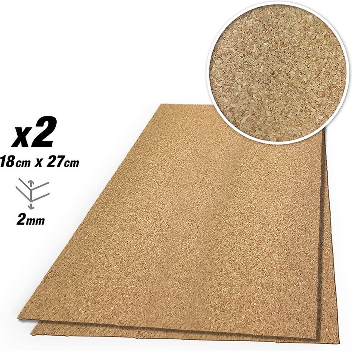 Bol.com AMMO by Mig Jimenez Modelbouwdecoratie - MIG 8836 Create Cork - Fine Grain - 2mm -2x Kurk aanbieding