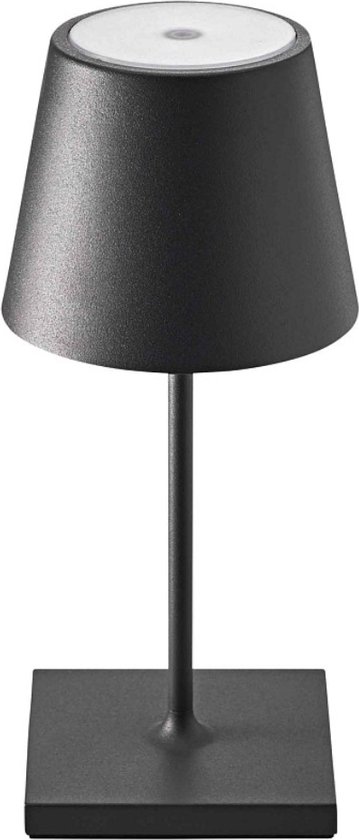 Lampe de table rechargeable - Zwart - Dimmable - Étanche - Aluminium - 3  couleurs de