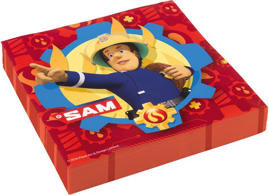 AMSCAN - 20 papieren Sam de Brandweerman servetten