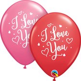 Qualatex - Qtex ballonnen I Love You Script (25 stuks)