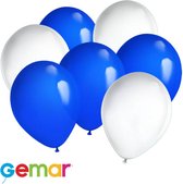 30 ballonnen Blauw en Wit (Ook geschikt voor Helium)