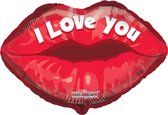 Wefiesta - Folieballon Hart I love you lips
