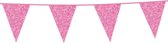 Wefiesta - Vlaggenlijn Baby Pink Glitter (20 x 30 cm) - 6 m