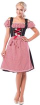Partyxclusive Dirndl Lang Anne-ruth Dames Polyester Rood/zwart 4xl
