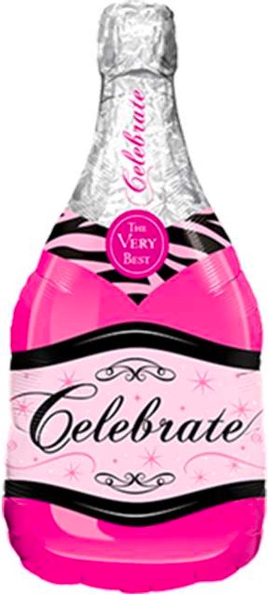 Champagne folie ballon roze 99 cm