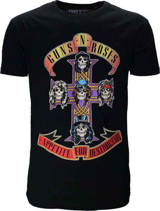 T-shirt Guns 'n' Roses Appetite For Destruction Band - Produit officiel