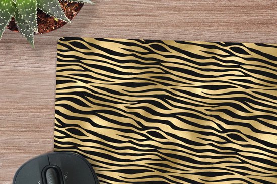 Bureau onderlegger 30x40 cm - Muismat Luxe - Goud - Patroon - Bureaulegger xl - Desk mat beschermer - Computer muismatten