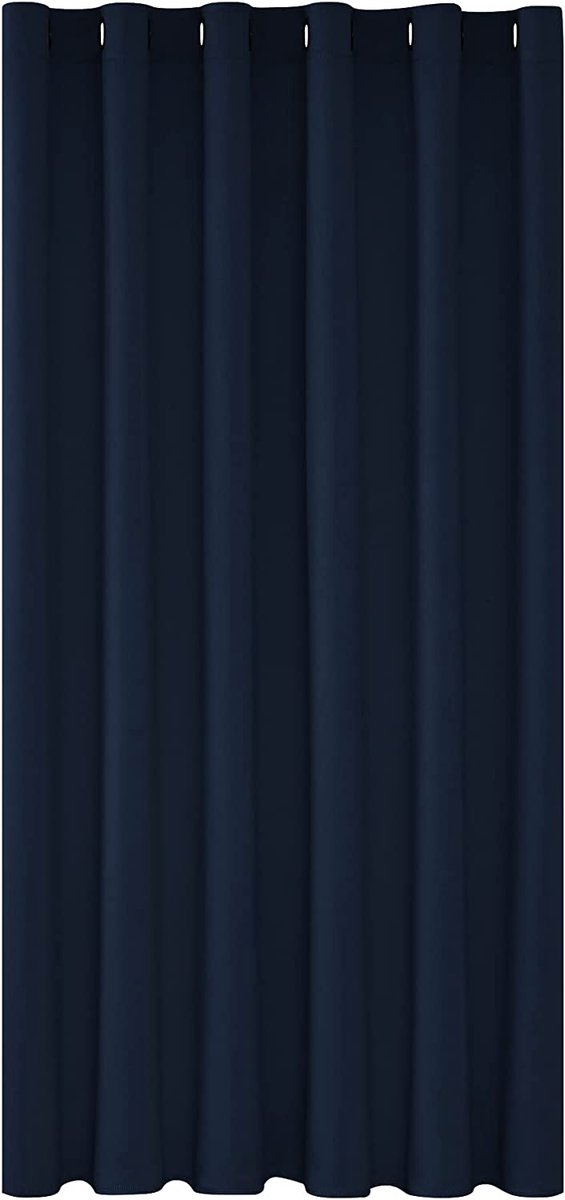 Verduisterende Gordijnen voor Slaapkamer, Thermische Ooggordijnen voor de Woonkamer, Kant en Klaar, 200x290 cm (B x H), Marineblauw, 1 stuk