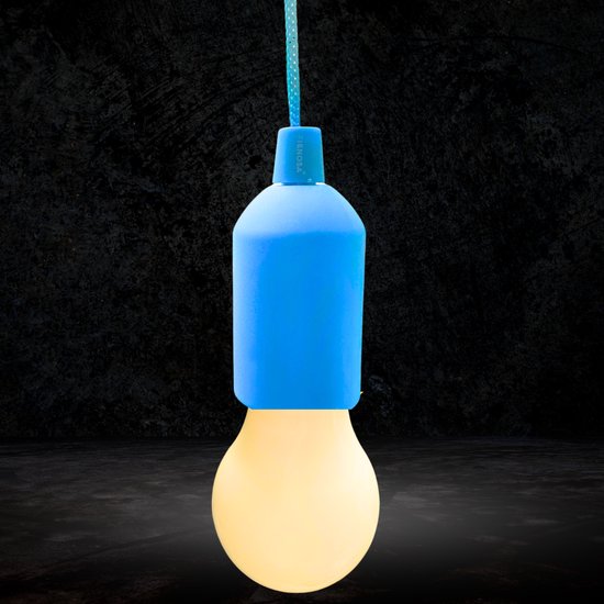 Fienosa Treklamp - Hanglamp - Camping lamp - LED - Blauw - Kerstcadeau - Hanglamp Batterij - Nachtlamp Kinderen - Campinglampen - Tentlamp - Kampeerlamp - NIET INBEGREPEN aaa batterijen- Warm wit licht -Tuinverlichting - Feestverlichting van Fienosa — afbeelding 4