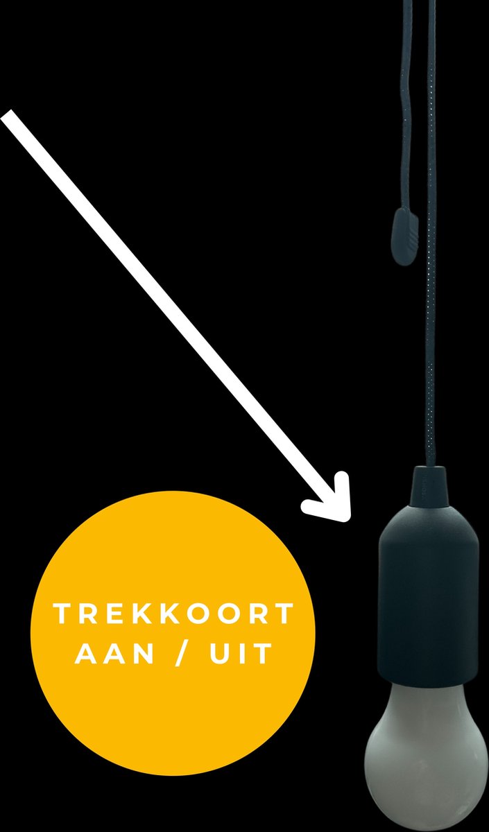 Fienosa Treklamp - Hanglamp - Camping lamp - LED - Zwart - Kerstcadeau -Hanglamp Batterij - Nachtlamp Kinderen - Campinglampen - Tentlamp - Kampeerlamp - NIET INBEGREPEN aaa batterijen- Warm wit licht -Tuinverlichting - Feestverlichting van Fienosa — afbeelding 3