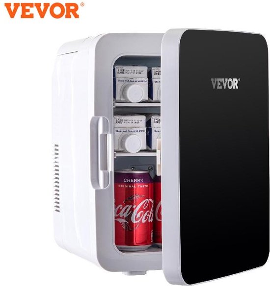 Koelkast: Riabloshop - Vevor minibar - minibar koelkast - overal draagbaar - 10 Liter - Warm & koel functie - zwart, van het merk vevor