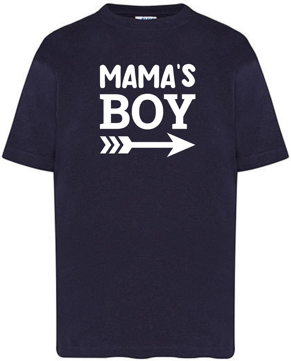 T-Shirts Mama's Boy-Blauw-80